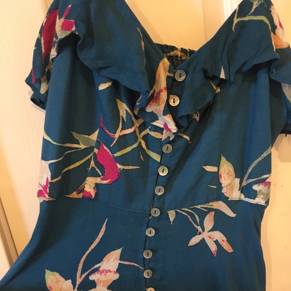 Teal Buttondown UrbanOutfitters Maxi Dress